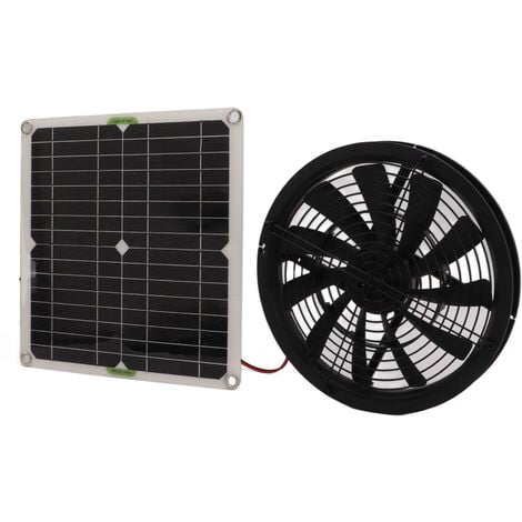 Acheter Ventilateurs à énergie solaire de ventilateur d'extraction de grand  Volume d'air de 12V 25CM pour le ventilateur d'extraction de  refroidissement de ménage de cuisine