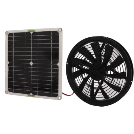 SJLERST Ventilatore alimentato a pannello solare da 10 pollici di diametro 100 W per il bagno delle serre degli yacht camper
