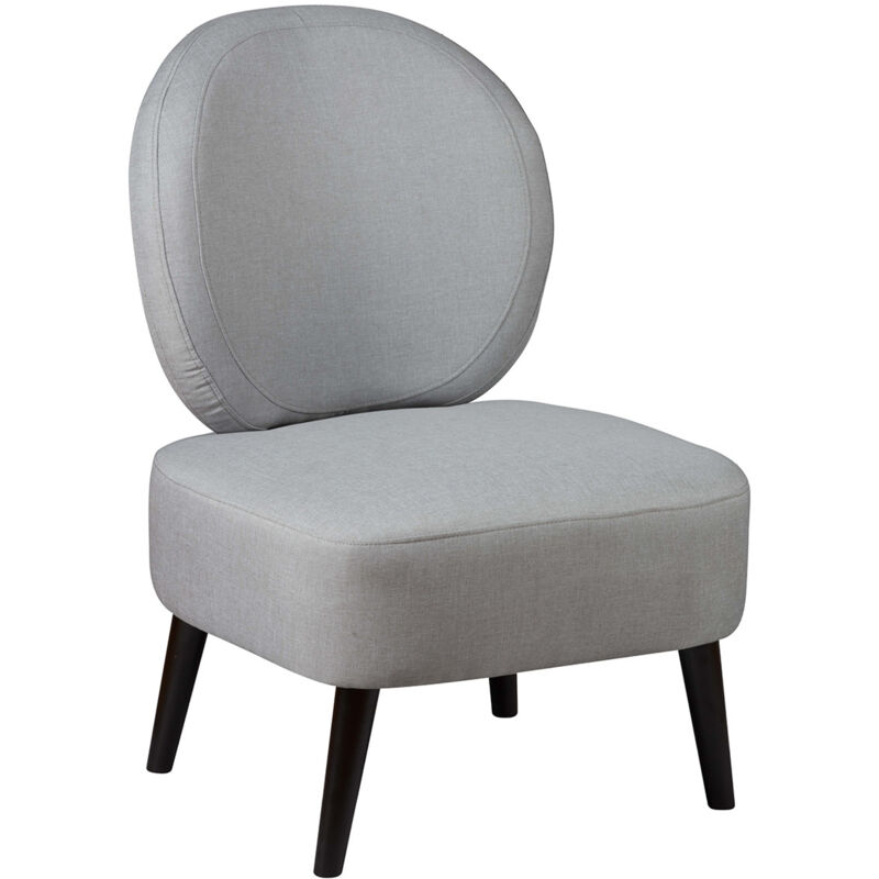 Altobuy - skalan - Fauteuil Crapaud Tissu Coloris Gris Souris