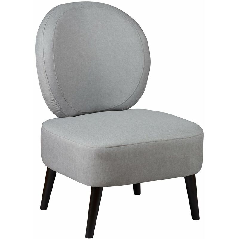 skalan - fauteuil crapaud tissu coloris gris souris - gris