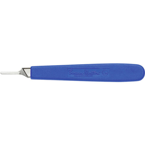 Skalpellgriff 130 mm Nickel, Kunststoff Blau 1 St.