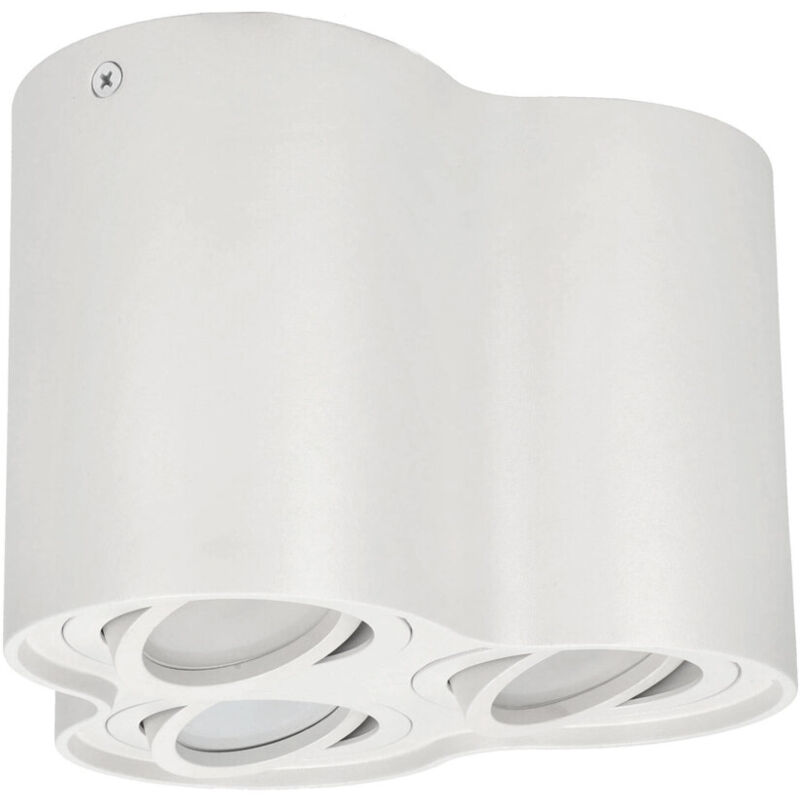 Edo Solutions - skand 3 3xGU10 IP20 rond blanc triple plafonnier en saillie EDO777106