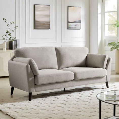 SICAAN Skandinavisches 2-Sitzer-Sofa MAJA aus beigem Stoff