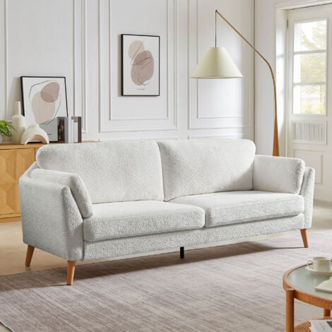 SICAAN Skandinavisches 3-Sitzer-Sofa MAJA mit weiÃŸer Schleife