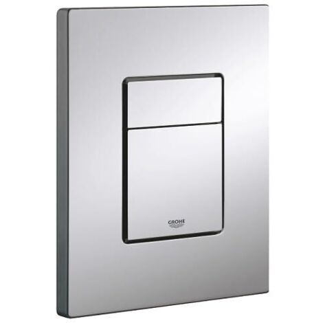 Grohe – Plaque de commande WC titane/chrome brillant – Finition métal ABS – Dimensions 156 x 197 mm – Technologie EcoJoy – 38732BR0