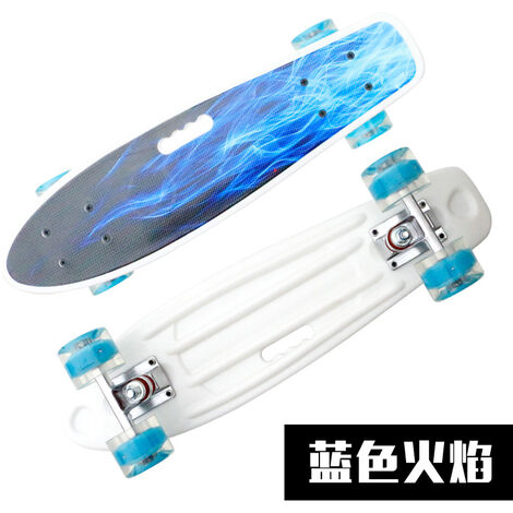 Skateboard pour Fille Enfant Garçon Débutant Skate Board Planche à roulettes pour Adolescents 22 inch Planche de Skate Mini Cruiser en Plastique
