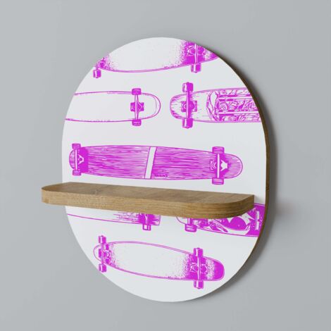 SKATEBOARD-SKIZZE Ovales Regal