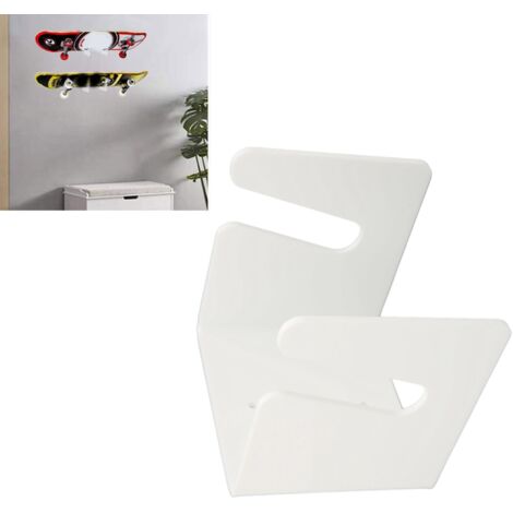 Skateboardständer aus Acryl, Wand- oder Türmontage, Weiß, Acrylmaterial, 313–323 g