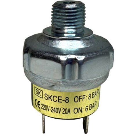 SKCE-8 Druckschalter 220-240V 20A 6-8bar 2Pin Schalter für Kompressor uvm.