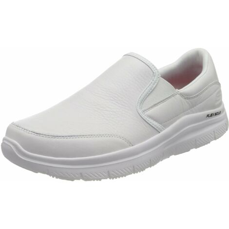 Skechers Flex Advantage Sr Bronwood, Mocassini Uomo, Bianco, 47.5 EU