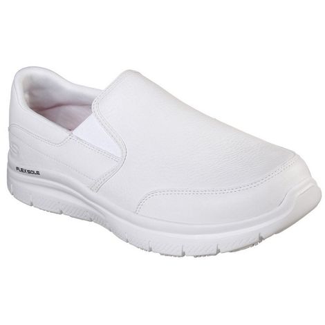 skechers women's work relaxed fit sure track white