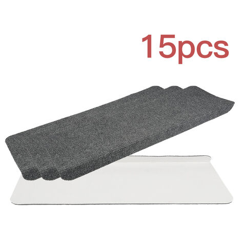 Skecten 15 Peldaños 65 x 25 cm, Alfombra de Seguridad Antideslizante Autoadhesiva para Niños, Mayores y Mascotas, Gris