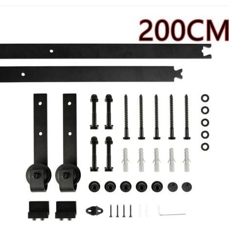 Yaheetech 6.6FT/200cm Herraje para Puerta Corredera Kit de