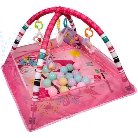 Skecten® Baby Spielmatte，Spielmatte mit Spielbogen abnehmbarem Babyspielzeug,Krabbelmatte als Geschenk zur Geburt