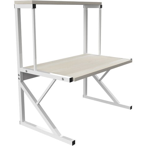 Skecten Estante Cocina Soporte Microondas Estantes Microondas con 2 Estantes color madera natural