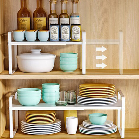 Skecten Estante Retráctil / Estante de Especias,Organizador de estante de cocina,Adecuado para Almacenamiento en el Hogar y la Cocina - Blanco