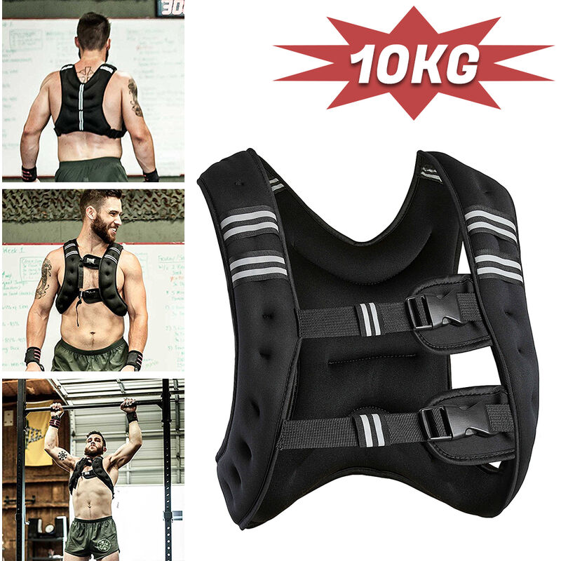 Skecten - Gilet Lesté Gilet De Course Gilet De Musculation 10kg - Noir