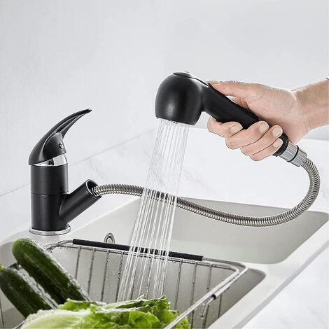 Skecten Grifo de cocina con rociador extraíble, para grifo de fregadero de barra de cocina