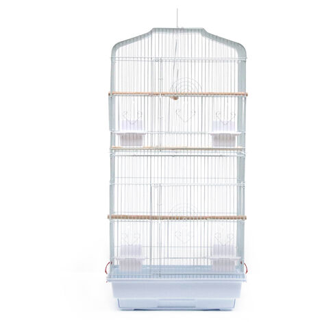 Skecten Jaulas De Pájaros Grandes De Alambre De Hierro Blanco 46x36x92cm