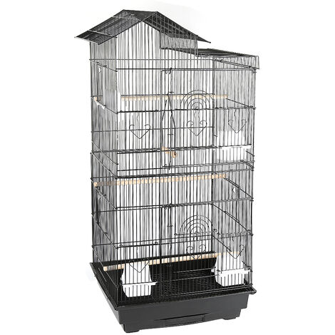 Skecten Jaulas De Pájaros Grandes De Alambre De Hierro Negro 46x35.5x99cm