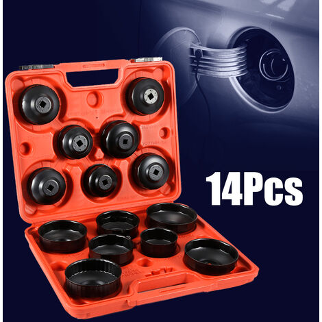 Skecten Juego de Llaves para Extraer Filtros de Aceite, Filtro de aceite universal de 14 piezas