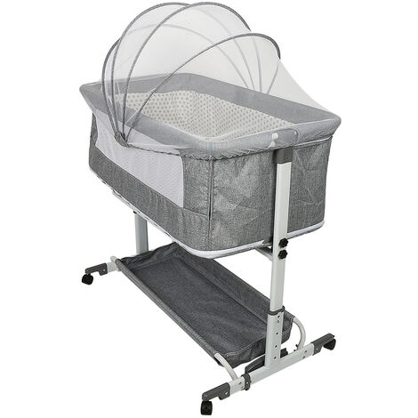Skecten – Lit bébé 2 en 1 parc de jeu – Hauteur réglable 74-90 cm – Cadre en aluminium léger – Conception ergonomique anti-reflux
