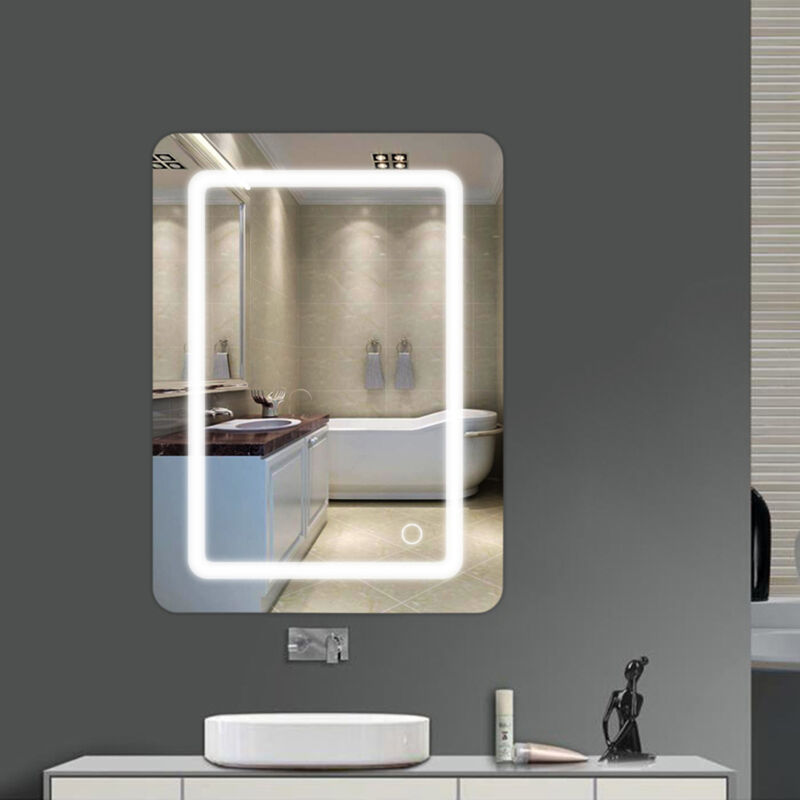 Miroir de salle de bain avec éclairage LED 9W 50x70cm