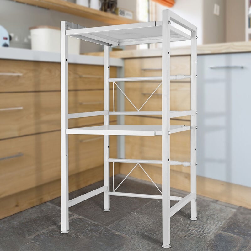 Support Extensible en Métal Four à Micro-Ondes de Fourniture de Vaisselle Vaisselle de Stockage Compteur d'économiseur d'espace Organisateur