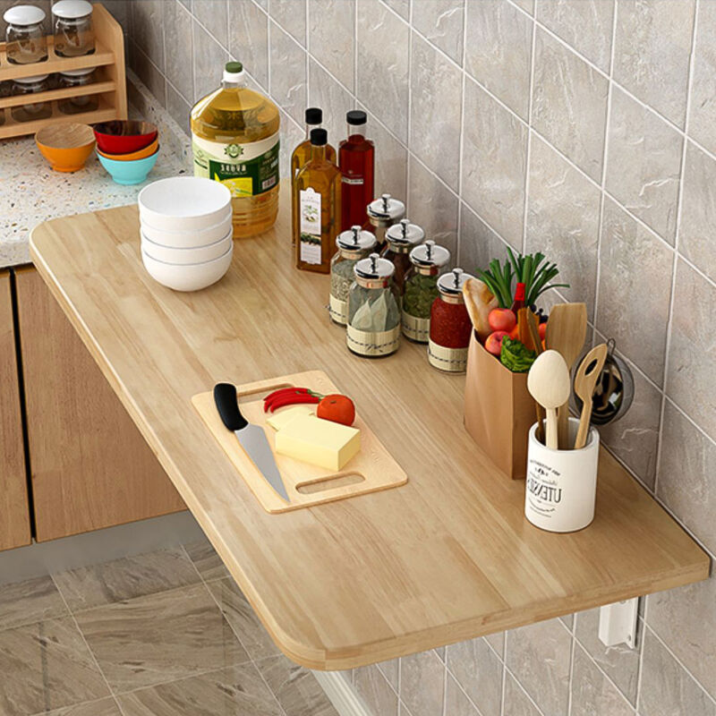 Skecten - Table Pliante Murale avec Coins arrondis, Petit Bureau Flottant Peu Encombrant, Table à Manger, Bureaux pour Enfants et Ordinateurs