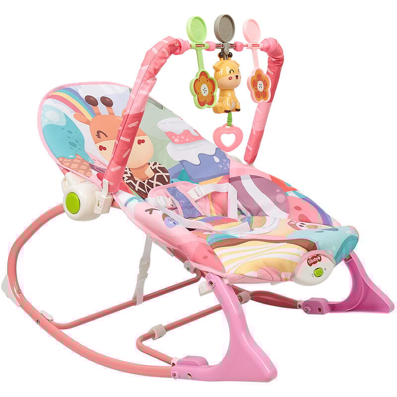 Skecten - Transat pour Bébés 806043cm avec Vibration et Sons Rose