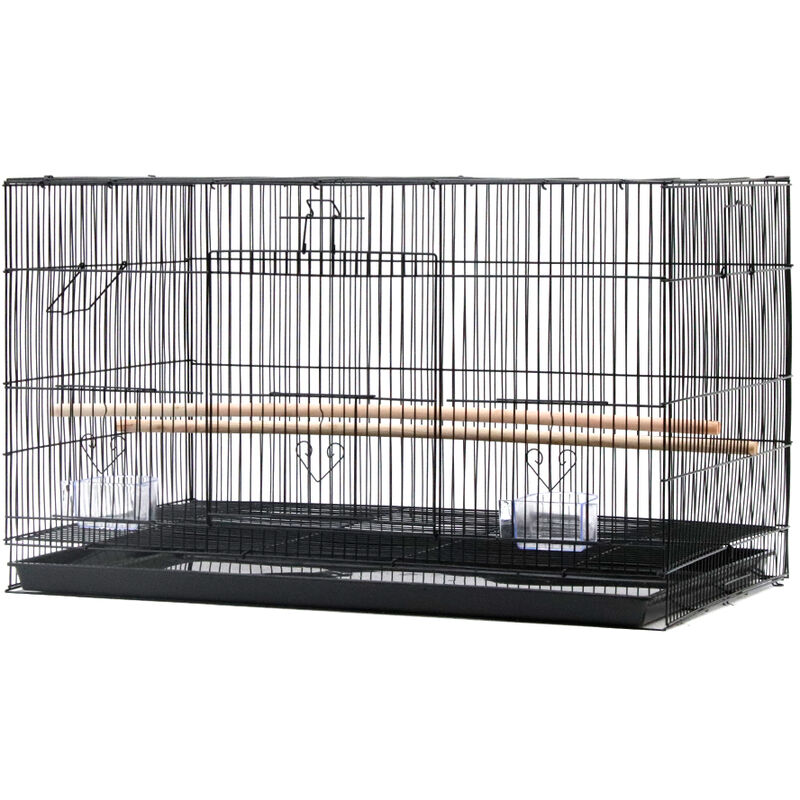 Volière Intérieur Cage Oiseaux Exterieur Métal pour Perruches Perroquets Pinsons Cockatiels Conures Inséparables Canaris 75.54545cm