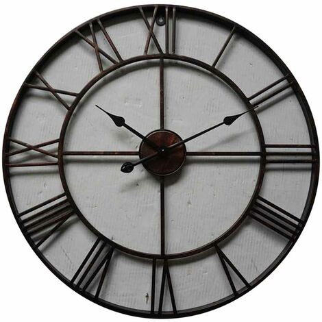 Skeleton Wall Clock - Metal - L5 x W70 x H70 cm - Bronze
