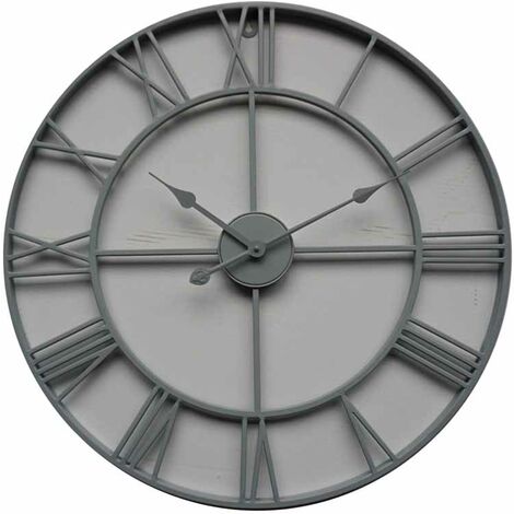 Skeleton Wall Clock - Metal - L5 x W70 x H70 cm - Grey