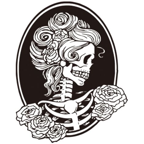 Skelett-Wandtattoo für Wohnzimmer, Schlafzimmerwanddekoration, originelle Fotohintergrund