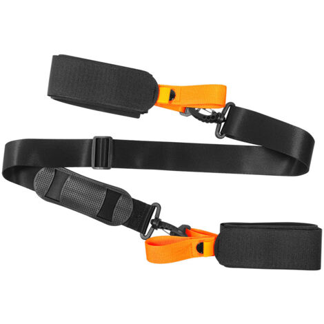 Ski Tragegurt und Stöcke Tragegurt, Universal Ski Tragegurt Verstellbar Skigurt, Tragbarer Skigurt,Schultergurt/Riemen für Stiefel und Skistöcke ideal für Familien