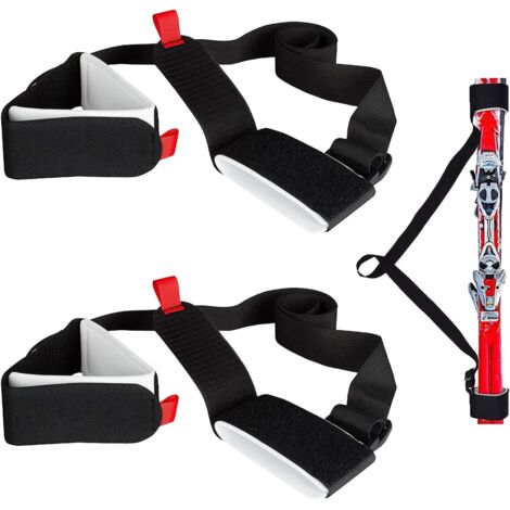 Ski-Trageriemen, verstellbar, 2 Stück, Ski-Befestigung, Klettverschluss, leicht und praktisch, Zubehör für Ski, Winterski und andere Outdoor-Sportarten