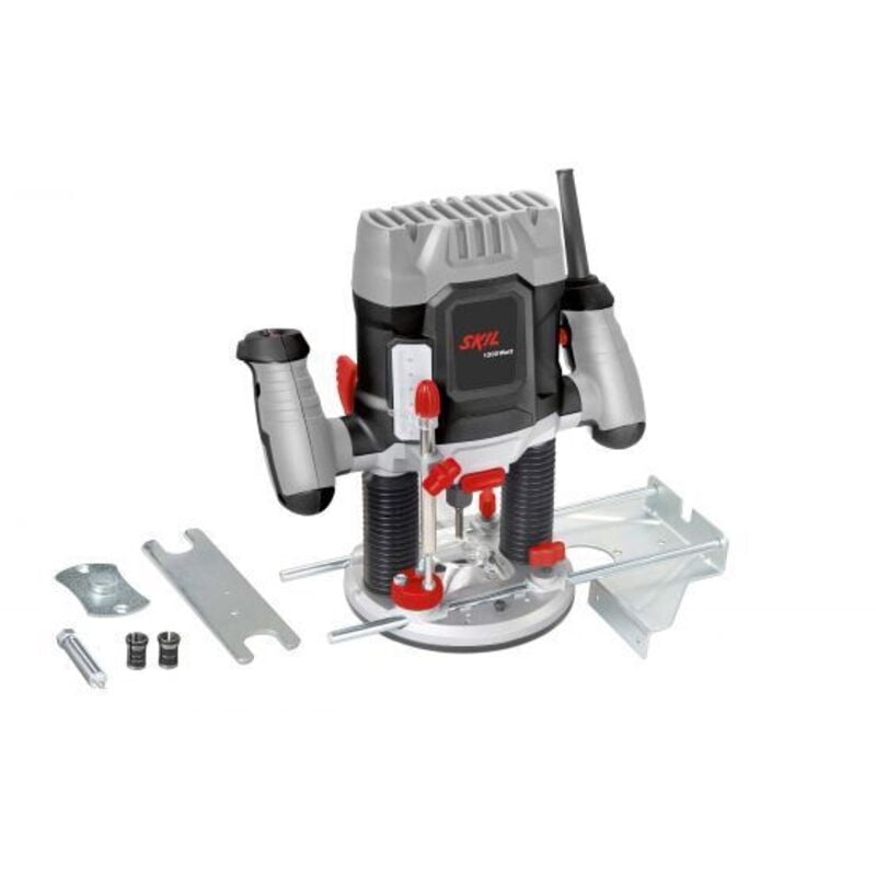 Skil - 1Fraiseuse 841AA, défonceuse 1200W, fraise à rainurer, fraiseuse de table, aspiration des poussières