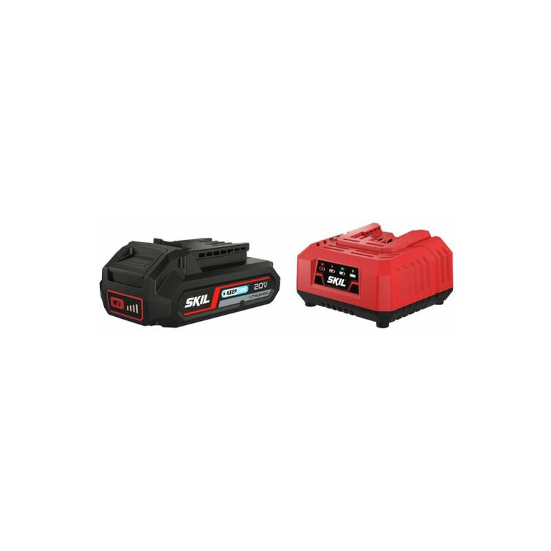 

BC1E 3110AA CARGADOR + BATERÍA 20V MAX 2,5AH LI + 2.0AH CARGADOR - Skil