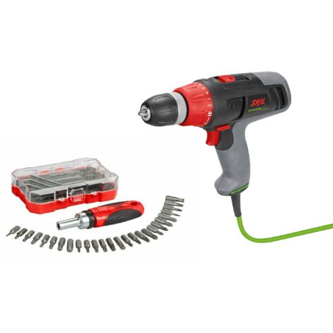 Skil Set Drill Driver Energy Line + caja de 26 puntas (compacto, ligero y preciso, 20 ajustes de torque, muchas puntas diferentes)