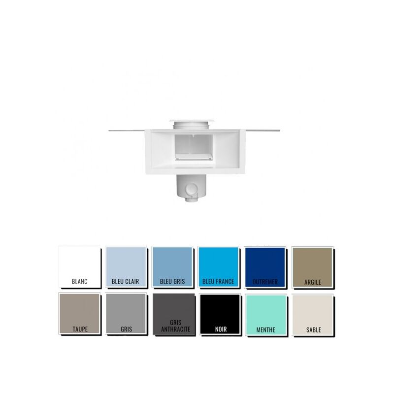 Skimmer Aquareva Miroir grande meurtrière + rallonge - piscine béton/liner - Sable