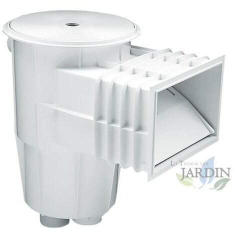 main image of "Skimmer blanc 15 litres bouche standard et couvercle circulaire"