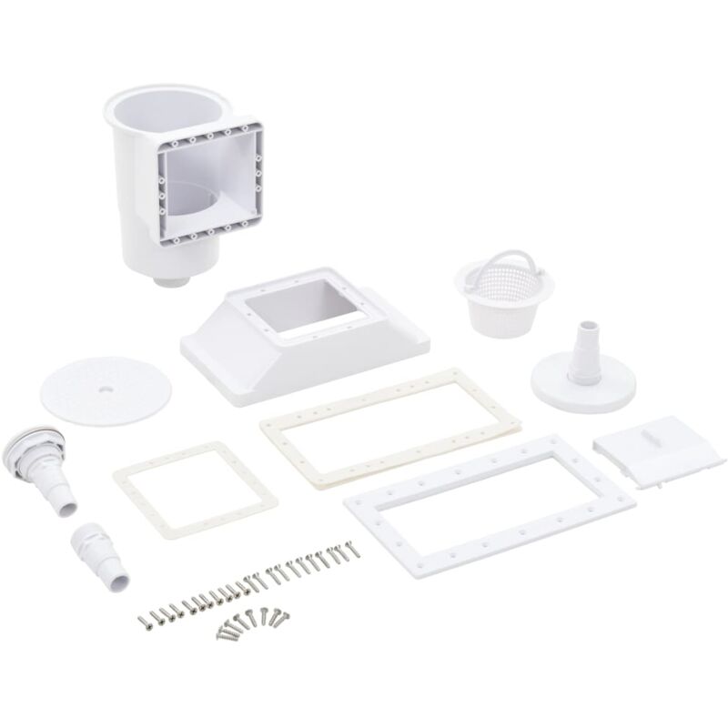

vidaXL Skimmer de piscina de boca ancha de 11 piezas 34,3x25x30,5 cm - Blanco