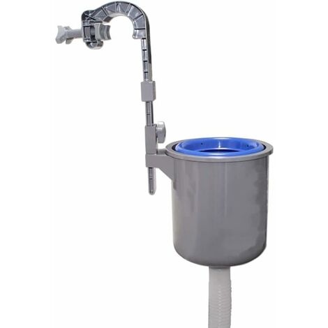 Skimmer de piscina Montaje en pared Filtro automático de superficie de piscina con soporte de hidromasaje ajustable Kit de limpieza Accesorios para piscina, estanque de jardín, fuente y pecera