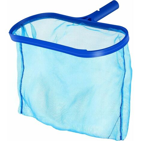 Skimmer de piscina profesional - Red de malla fina - Adecuado para spas, piscinas, fuentes, estanques - Para limpiar hojas y residuos de piscina (azul)