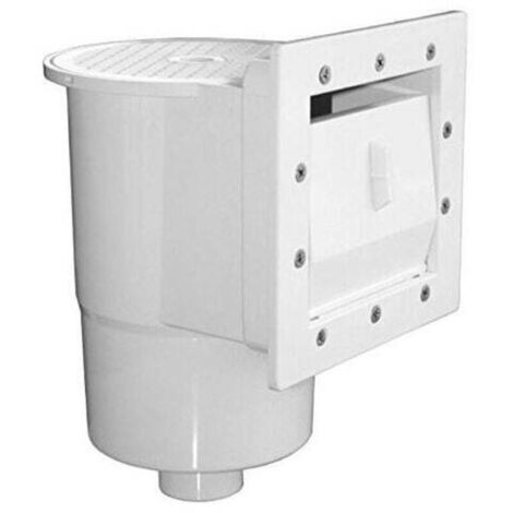 Skimmer de piscine hors sol petite ouverture avec buse de remplissage – 1 refoulement et 2 adaptateurs 1.5' – Couleur blanc ou beige