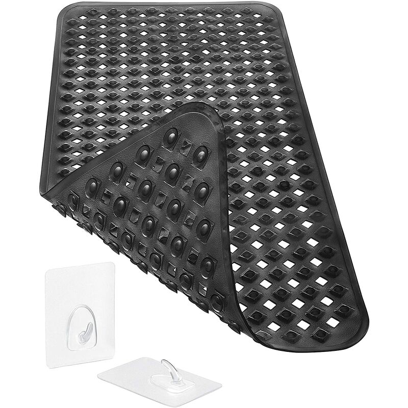 Skin-sensitive non-slip bath mat 88x40cm, attachment incl. BPA-free non-slip bath mat, mildew resistant and machine washable shower mat