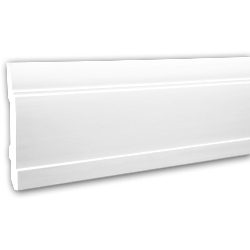 Profhome Decor - Skirting 153102 Profhome Base Moulding Baseboard Decorative Moulding Skirting Board Neo-Classicism style white 2 m