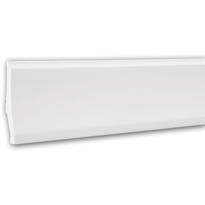 Profhome Decor - Skirting 153104 Profhome Base Moulding Baseboard Decorative Moulding Skirting Board contemporary design white 2 m