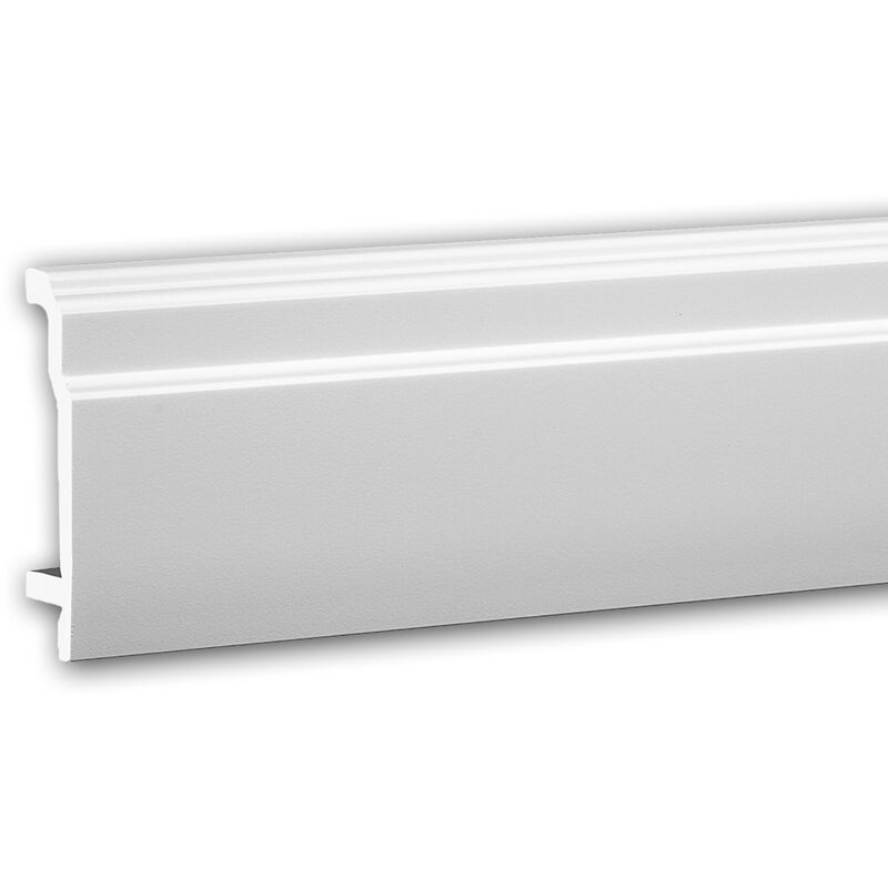 Profhome Decor - Skirting 653101 Profhome Base Moulding Baseboard Decorative Moulding Skirting Board contemporary design white 2 m