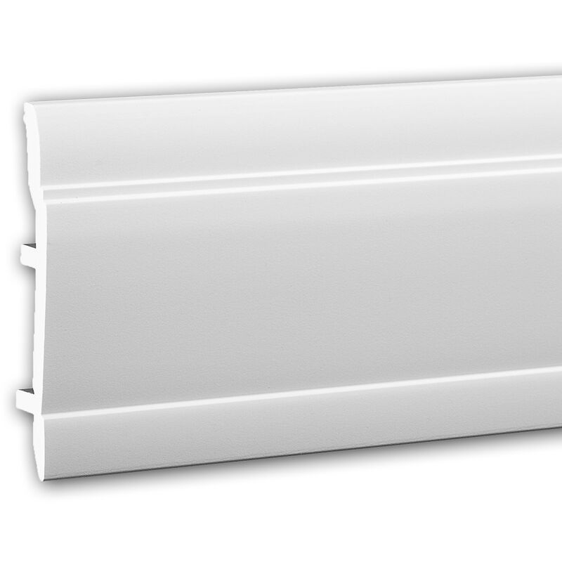 Skirting 653102 Profhome Base Moulding Baseboard Decorative Moulding Skirting Board Neo-Classicism style white 2 m - white